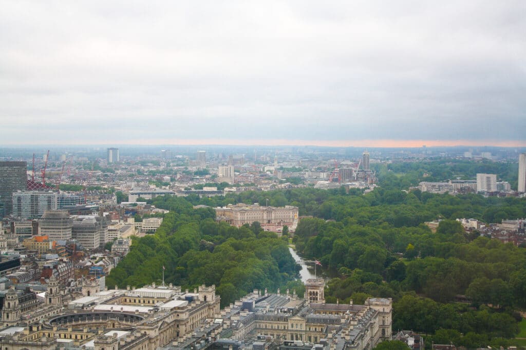 You can see Buckingham Palace from the London Eye.