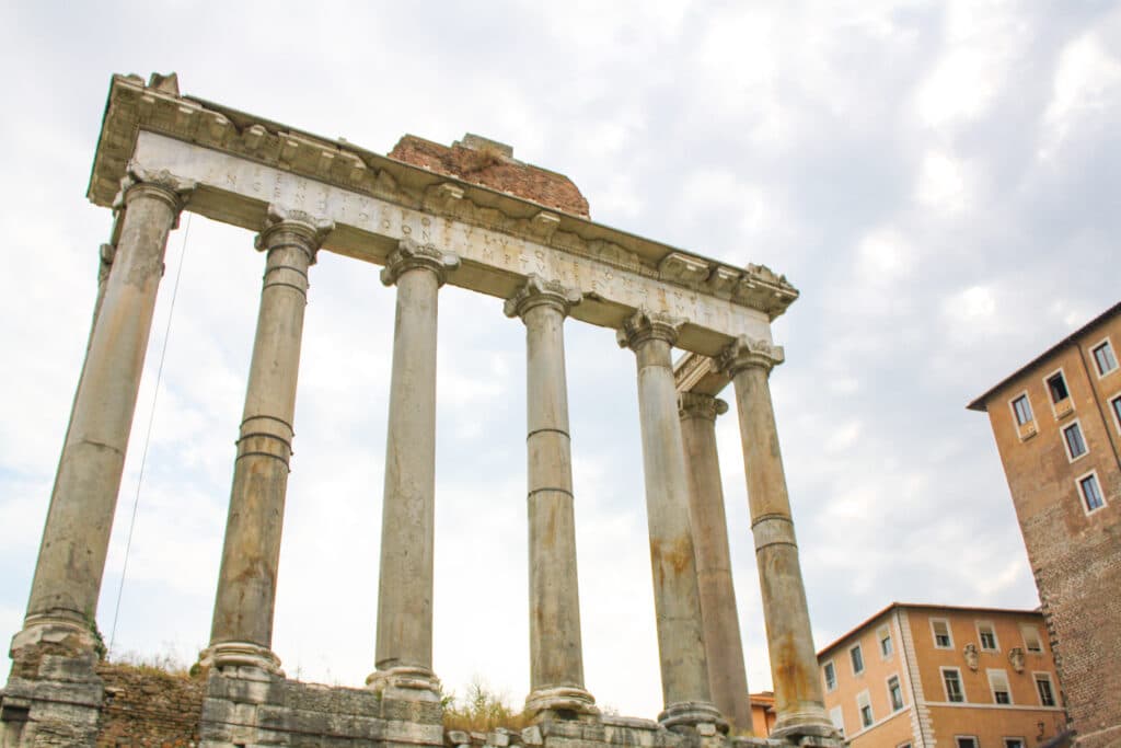 Temple ruins at the Roman Forum