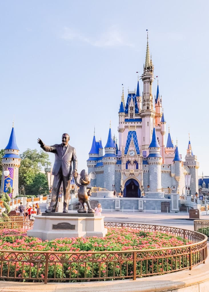 Cinderella Castle with partner statue
